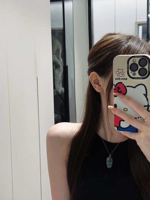 危料翡翠18k扣头叶子 商品图0