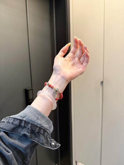 朱砂配925纯银手串 商品图3