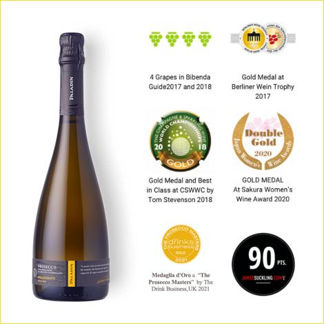 击败众多香槟夺金奖！Paladin Millesimato Extra Dry Prosecco Doc 2024 帕拉丁绝干年份普罗塞克起泡酒 商品图1