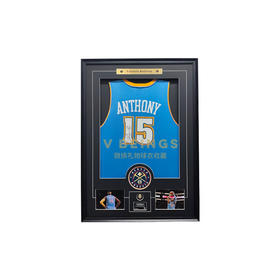 收藏系列 安东尼 掘金队15号蓝色AU 亲笔签名球衣