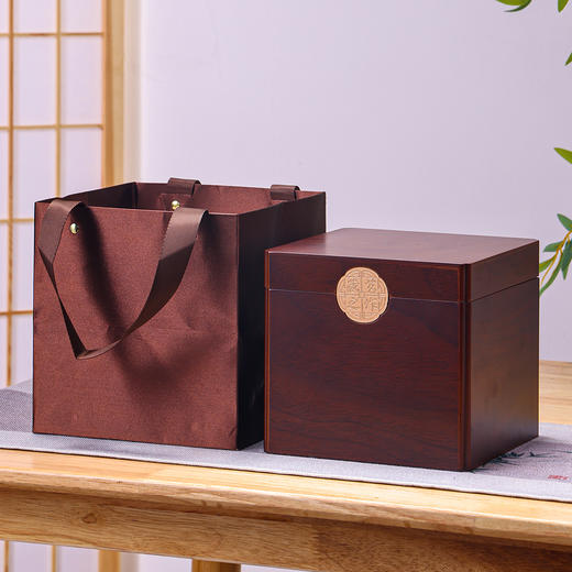 藏茗之作【200克茶饼可装7饼/散茶半斤 胡桃木】60元一套/一箱18套 商品图2
