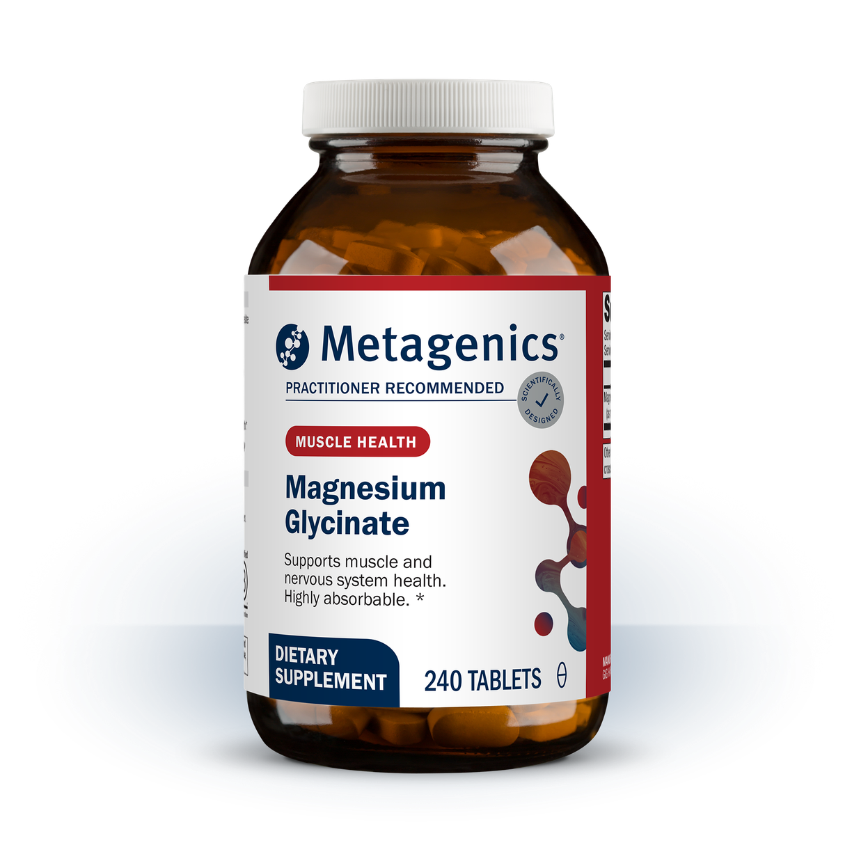 Metagenics甘氨酸镁Magnesium Glycinate麦特金尼斯活性镁高吸收