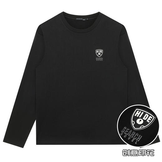 GXG男装【纯棉】秋季时尚简约字母男士圆领长袖t恤打底衫K&C 商品图2