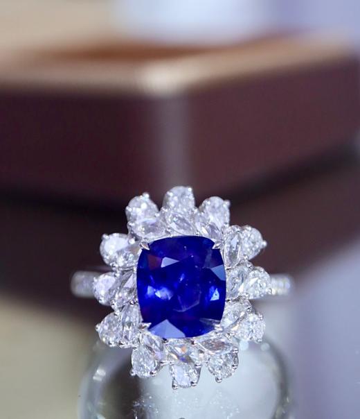 2.22ct刻面蓝宝石戒指 商品图4