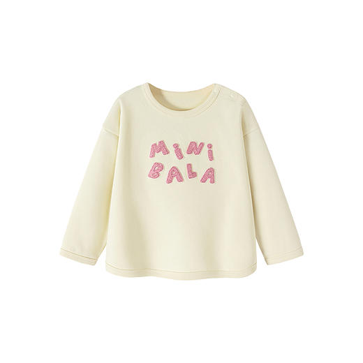 [舒弹卫衣]迷你巴拉女童宝宝卫衣秋亲肤不易变形圆领长袖上衣 商品图4