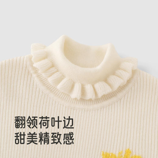 【高定系列】英氏儿童毛衣秋冬保暖女童羊毛针织衫高领羊绒毛衣 商品图2