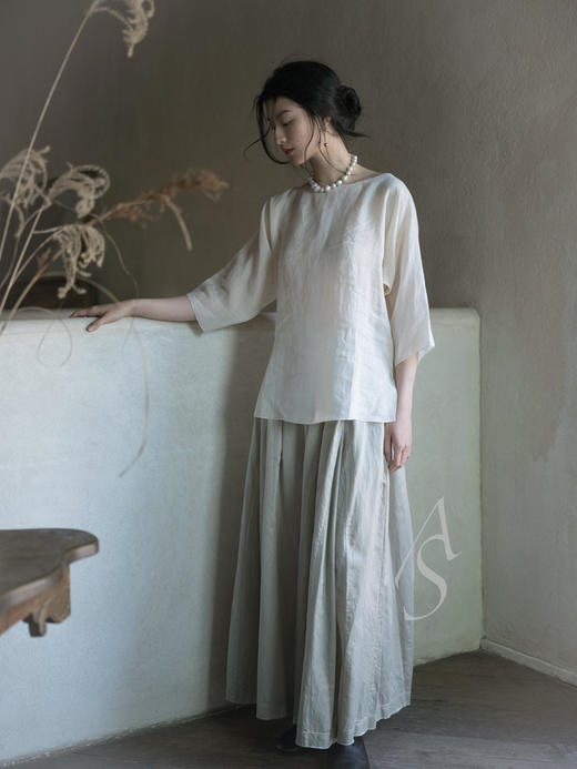 Cortana  象牙色arena苎麻上衣 商品图0