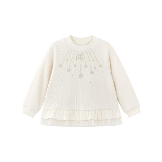 【商场同款】英氏童装卫衣秋冬长袖加绒女童卫衣休闲上衣套头衫 商品图4