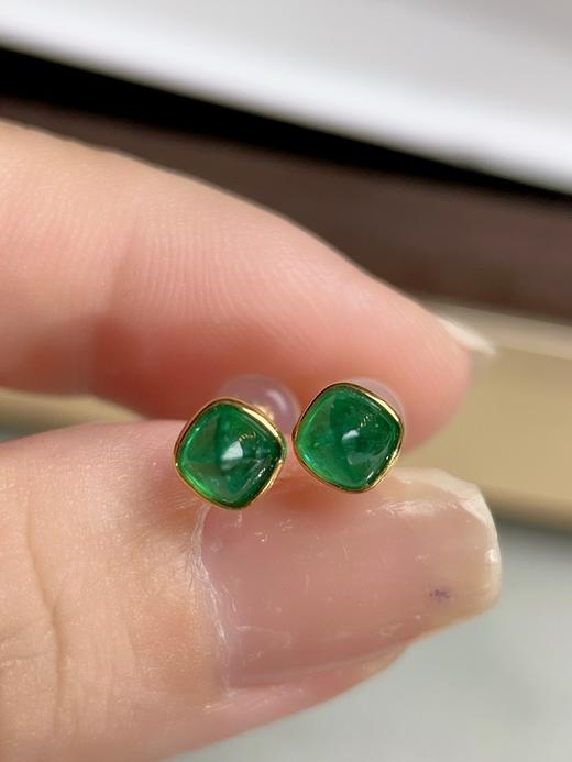 1.17ct糖塔祖母绿耳钉 商品图2