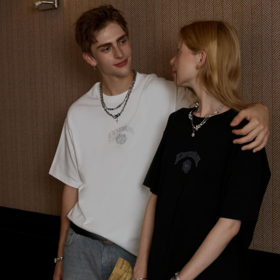 【明星同款】IDEVERRAY夏季2024新款宽松短袖T恤男女同款情侣装 24KS-TM924