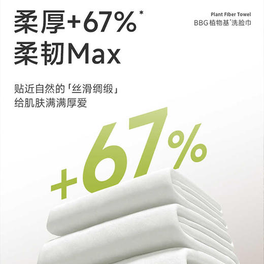 BBG 宝宝专用植物基云柔有机洗脸巾6包加厚加大超柔乳霜棉柔巾 商品图2