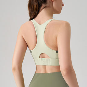 跃牌【轻匀系列】高强度运动内衣一体式胸垫无痕瑜伽背心防震款聚拢美背扣瑜伽文胸WX482