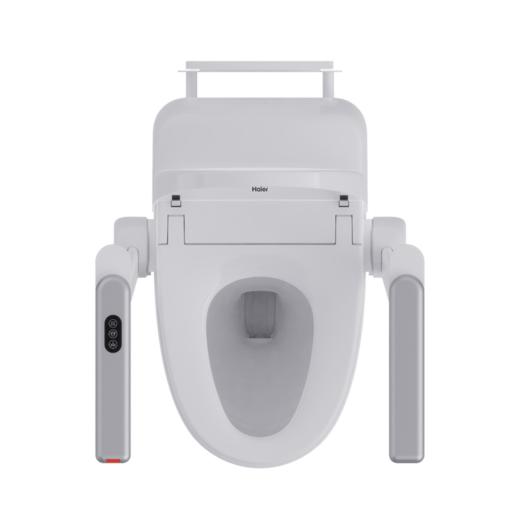 【海尔康养系列智能双扶手马桶XAF6 自动翻盖 助力起身 一键呼救 零压双漩劲冲 强劲又省水 零水压无水压限制 无棱抗菌陶瓷直流无缝座圈 自动冲水 自动除臭 坑距联系客服备注 商品图2