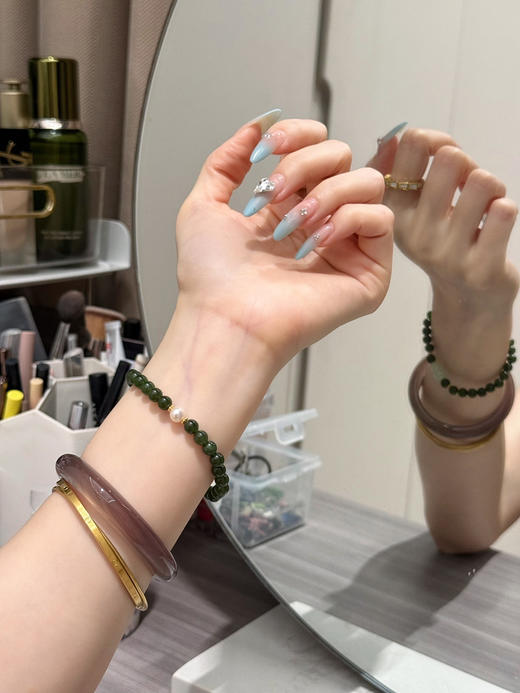 和田玉碧玉手串 商品图1