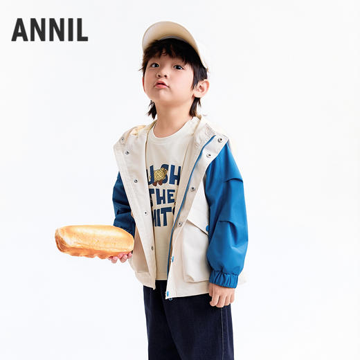 【实体店同款】男童梭织外套秋季新款安奈儿童装XB535161 商品图2