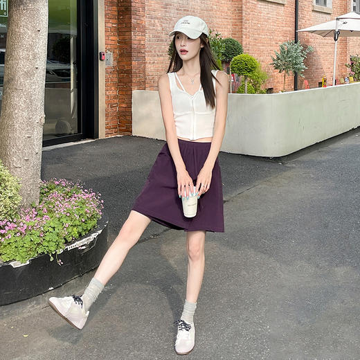 YIHUI 山系户外速干工装叠片五分运动休闲裙裤 商品图1