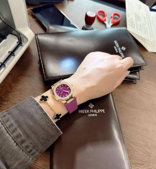 新款百达翡丽最美鹦鹉螺真钻版32尺寸超薄石英女士腕表！（SH） 商品图7