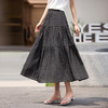 【专属特价】熙世界复古波点a字半身裙女夏季2025新款高腰垂感黑色碎花蛋糕裙 商品缩略图3