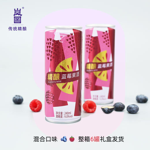 岚图蓝莓果酒 微醺水果酒 适合女士低度果酒精酿礼盒装 复合果味 商品图3