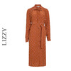 LIZZY 时尚休闲飘带领重磅真丝温婉娴静碎花连衣裙7982 商品缩略图4