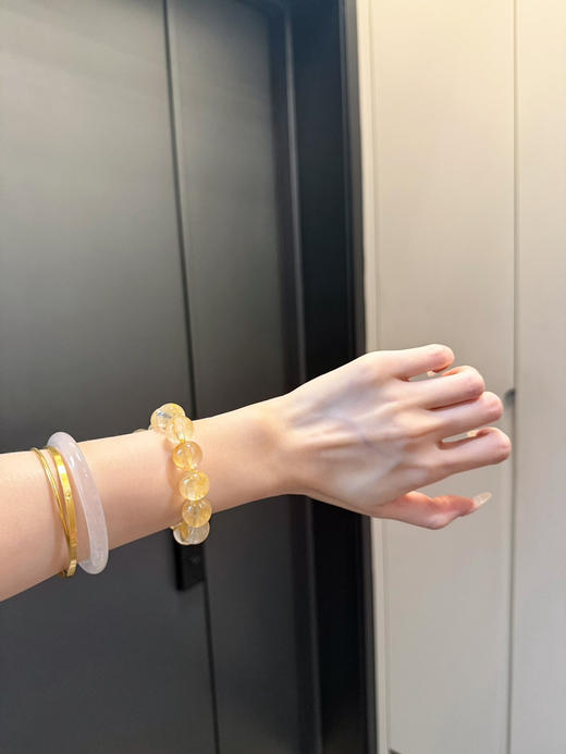 大颗黄胶花水晶手串 / 商品图4