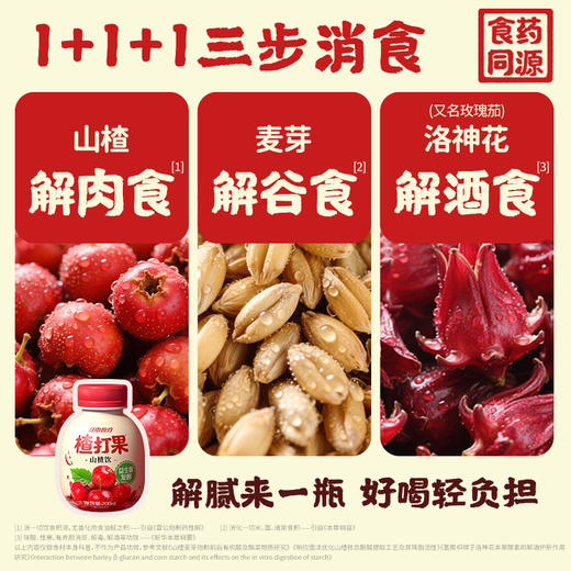 12瓶*江中食疗楂打果饮山楂汁苹果酸甜开胃解腻益生菌发酵饮料200ml 商品图4