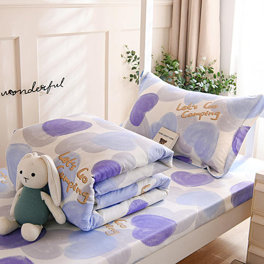 【品牌直发】加倍生活全棉印花学生宿舍床笠 90*200cm 柔软全棉面料 印花图案 开学季 商品图3