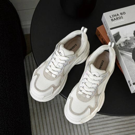 【澳洲品牌】EVERAU女鞋休闲运动鞋老爹鞋牛皮网布面PU发泡底EA5006 商品图3