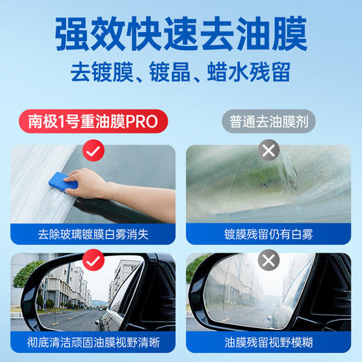 南极一号玻璃油膜去除剂汽车用品强力去车窗前挡风玻璃油膜清洁剂 商品图4