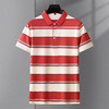 商务休闲男士条纹短袖T恤POLO衫中青年翻领男体恤衫   PSL-7337* 商品缩略图3