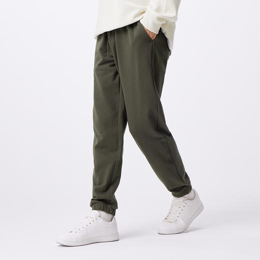 【99元任选2件】森马休闲裤男简约纯色百搭针织长裤秋季抽绳束脚裤运动风校园青年 商品图2