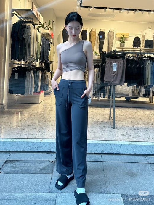 77-3 越南货 自留 lulu throwback still高腰阔腿长裤 轻薄 瑜伽裤 nunu绵密垂坠面料 商品图4