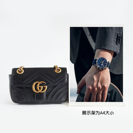 【95新】Gucci古驰Marmont系列446744黑金马蒙22链条包单肩斜挎包女士270625NJS12 商品图8