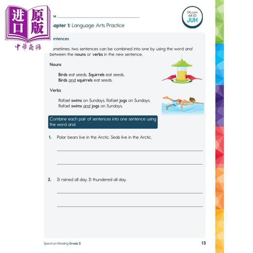 【中商原版】光谱练习册 阅读系列 2年级 Carson Dellosa Spectrum Reading Grade 2 美国CarsonDellosa 英文原版进口教辅 商品图2