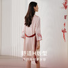 金三塔重磅真丝睡裙女100%桑蚕丝宽松舒适V领长袖家居服印花睡衣 YSFFC303 商品缩略图3