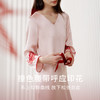 金三塔重磅真丝睡裙女100%桑蚕丝宽松舒适V领长袖家居服印花睡衣 YSFFC303 商品缩略图2