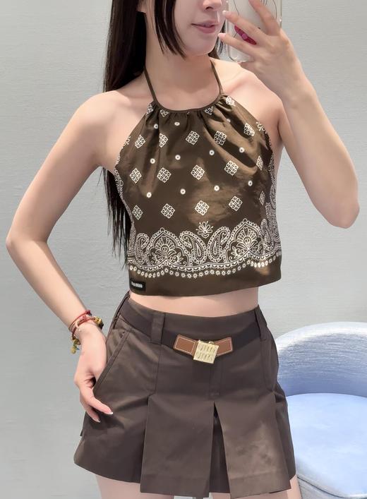 缪缪25Fw早秋新款 英伦学院风腰带百褶短裙（DQJ） 商品图6