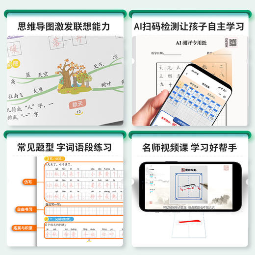2025全新人教版1-6年级语文同步练字帖AI测评语文生字抄写上册 商品图5