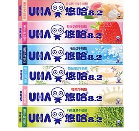 【现货】UHA悠哈特浓牛奶味糖40g抹茶草莓味长条装糖果零食