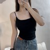 【细肩带可调节】夏季多巴胺色系辣妹纯欲风吊带背心女褶皱收腰带胸垫一体式美背女。ry 商品缩略图2