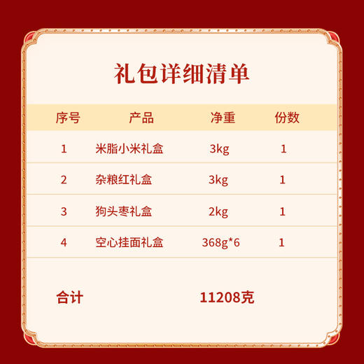 【陕北特产组合】桃花峁小米杂粮红枣挂面400元组合 商品图1