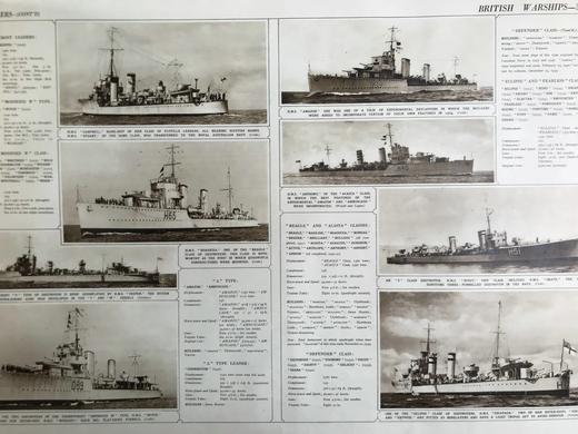 48*31.5cm！约20世纪中期 英国海军战舰图集 约百余幅插图 平装 商品图6