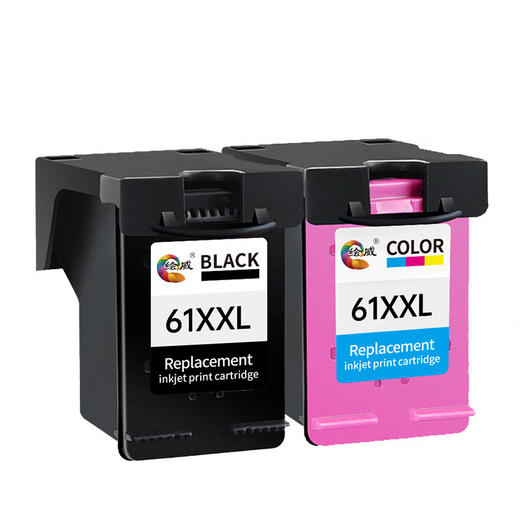 绘威61XXL黑彩墨盒套装 适用惠普HP 1000 1050 1010 4630 1511 1510 Envy4500 2510 3510打印机墨盒 港版 商品图5