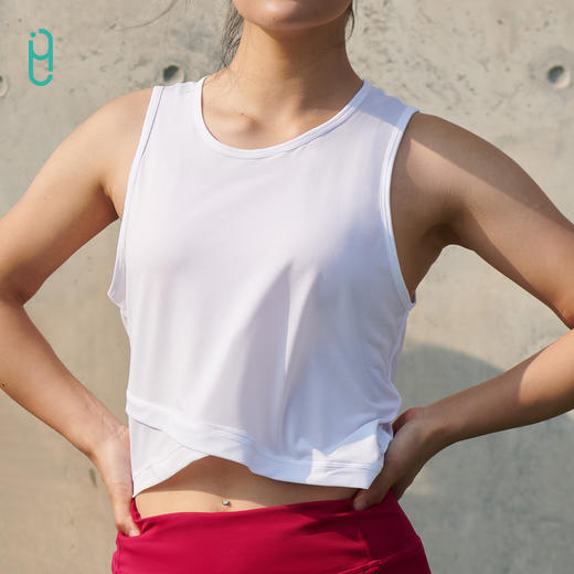 外里新款瑜伽服背心女无袖上衣薄款宽松透气健身训练跑步 商品图2