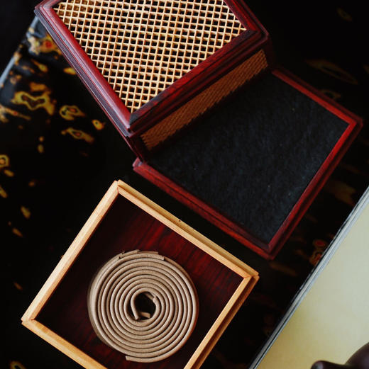 【青山特惠】小叶紫檀+黄杨木 双层【梵影】盘香炉 b7 商品图3