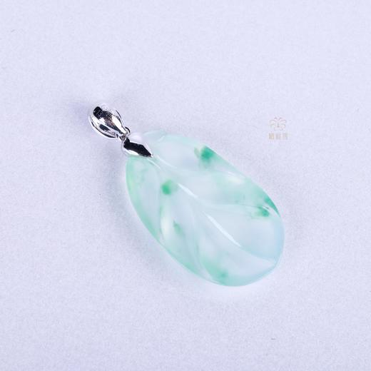 【大业有成】飘绿叶子翡翠坠3  GZ12410063 商品图3