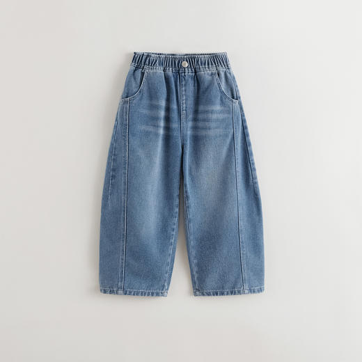 马克珍妮男女童挺括有型牛仔弯刀裤儿童裤子2025年秋装新品551382 商品图3