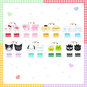 日本三丽鸥Sanrio新款格子系列燕尾夹卡通造型夹