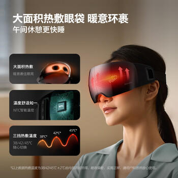 飞利浦（PHILIPS）眼部按摩仪【静音午睡宝】按摩眼罩眼睛按摩热敷护眼仪疲劳舒缓送父母男女朋友节日生日礼物3104E /家用电器 /个护健康 /按摩器 商品图3