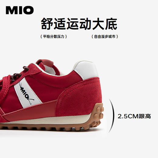 MIO米奥时尚休闲鞋圆头芭蕾阿甘鞋德训鞋复古板鞋M254572809 商品图4